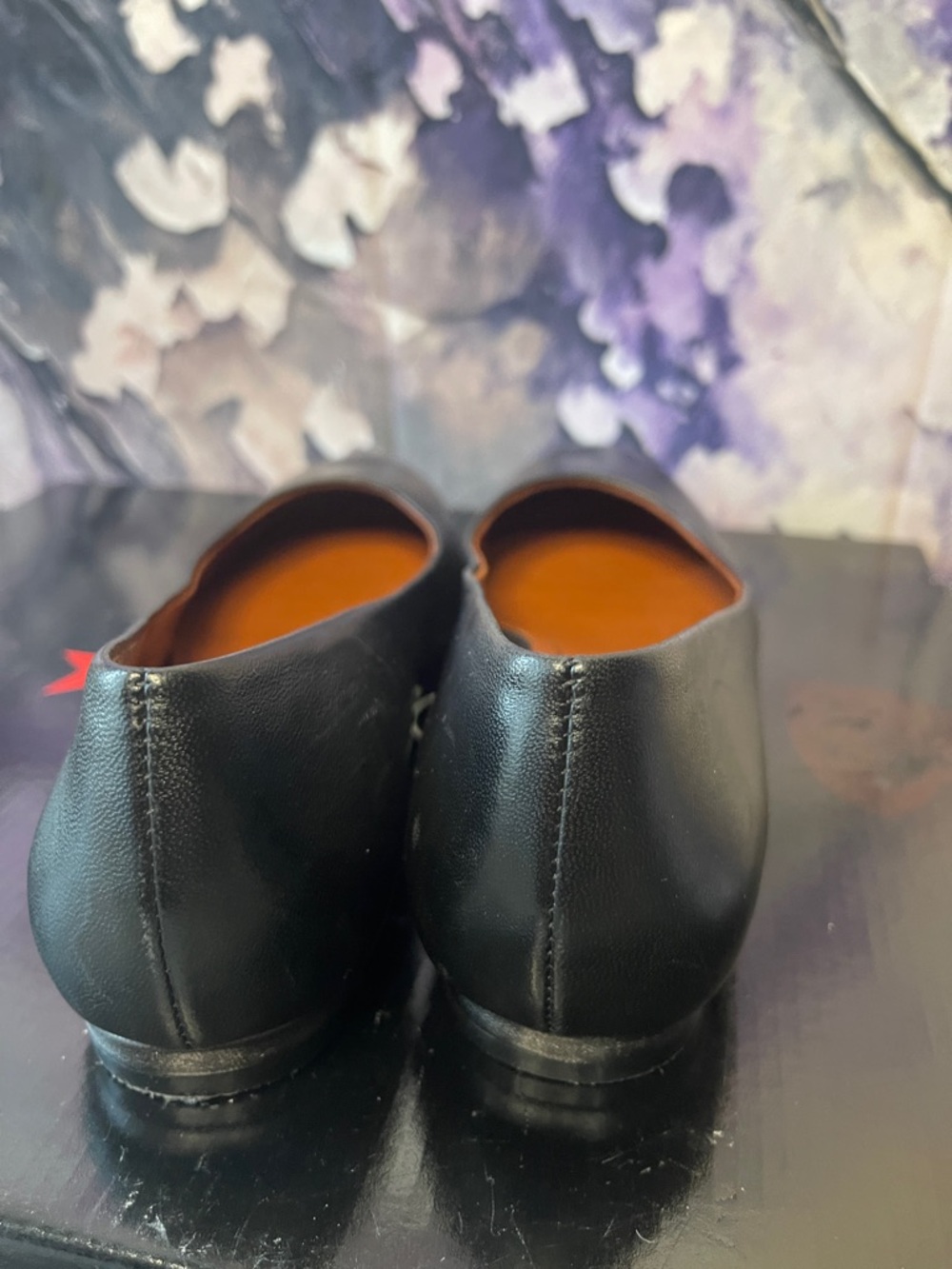 Vionic Ballet Flat Hannah in Black with Brown Lining - Picture 8 of 9
